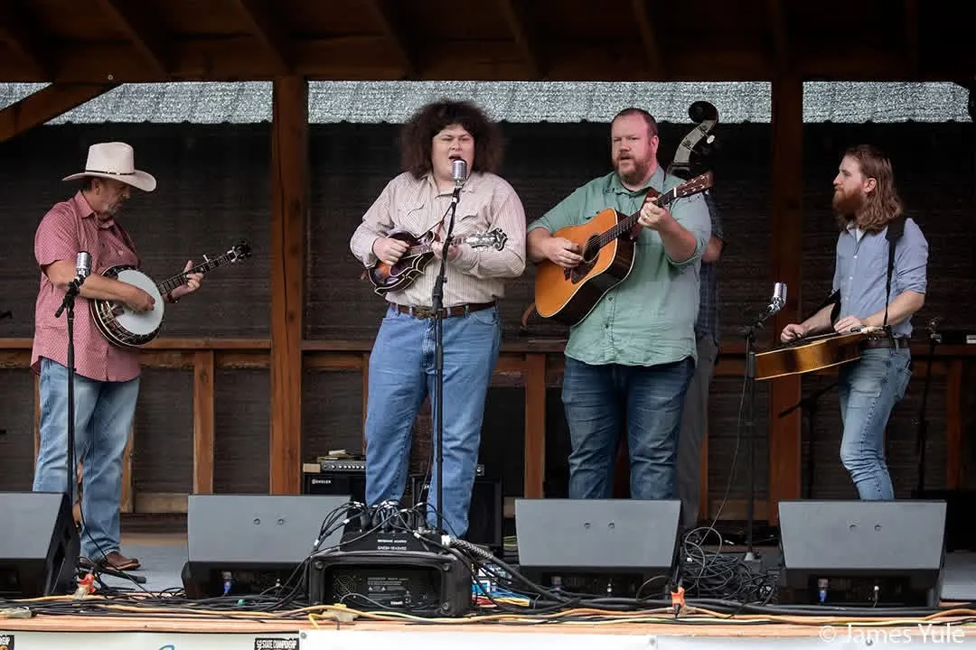 HillBilly Fever on stage with Daniel David at the microphone