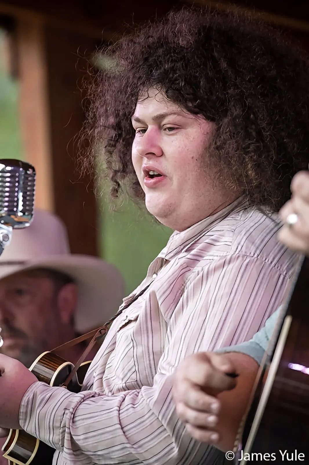 Daniel David singing with Mark Krider in the background