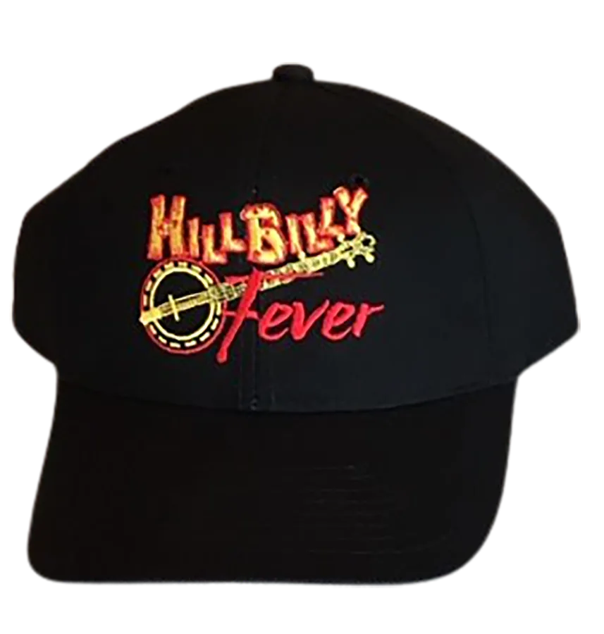 Black cap with the embroidered HillBilly Fever logo